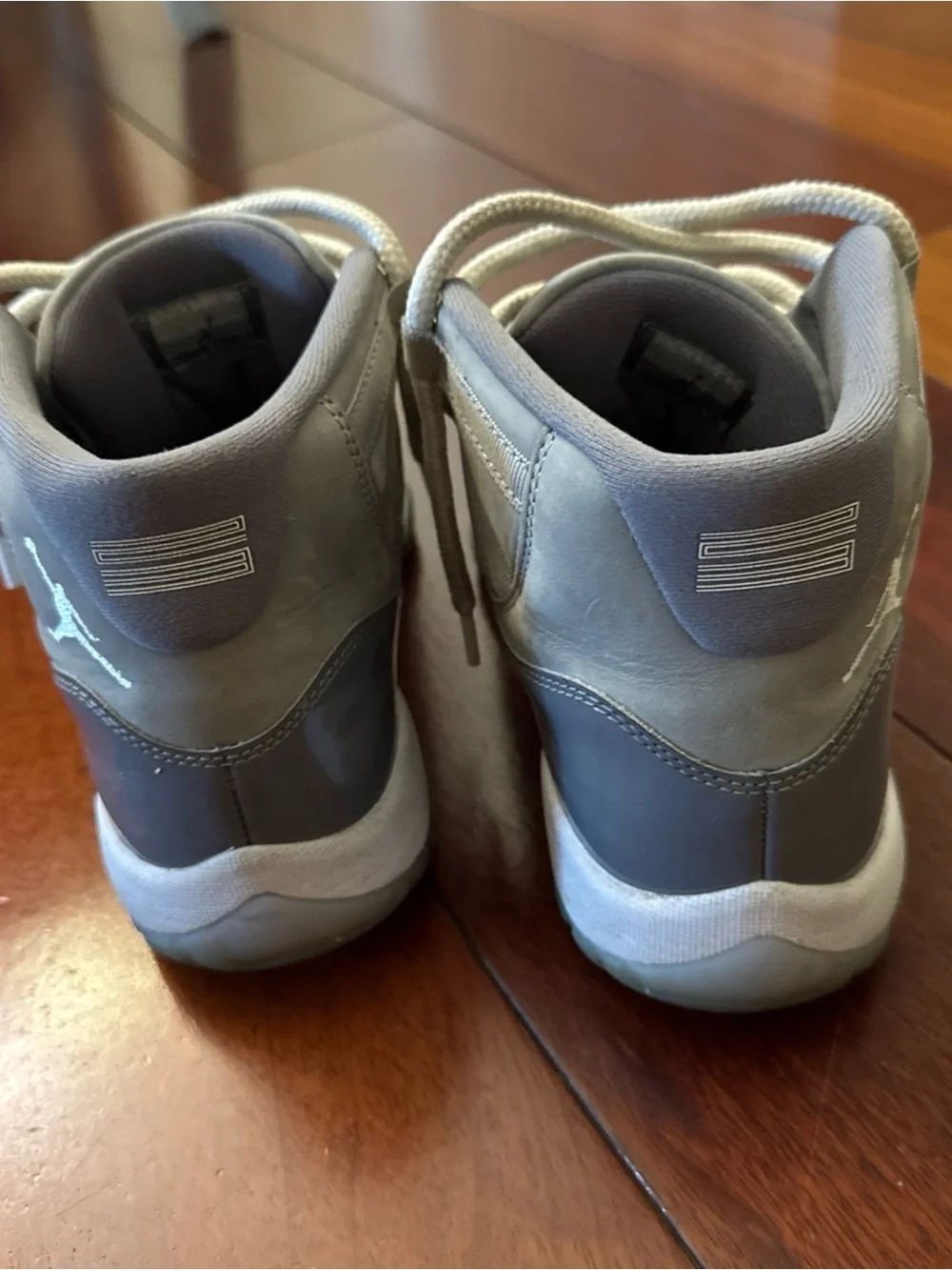 Jordan Little Kids Grey and White High-Top Sneakers